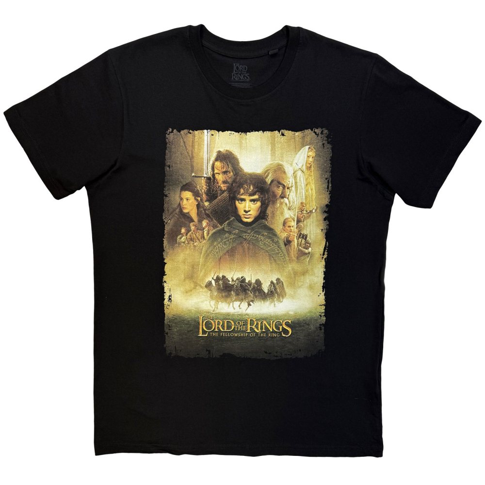 Lord Of The Rings - Fellowship Of The Ring Homage Mens Tshirt - Black